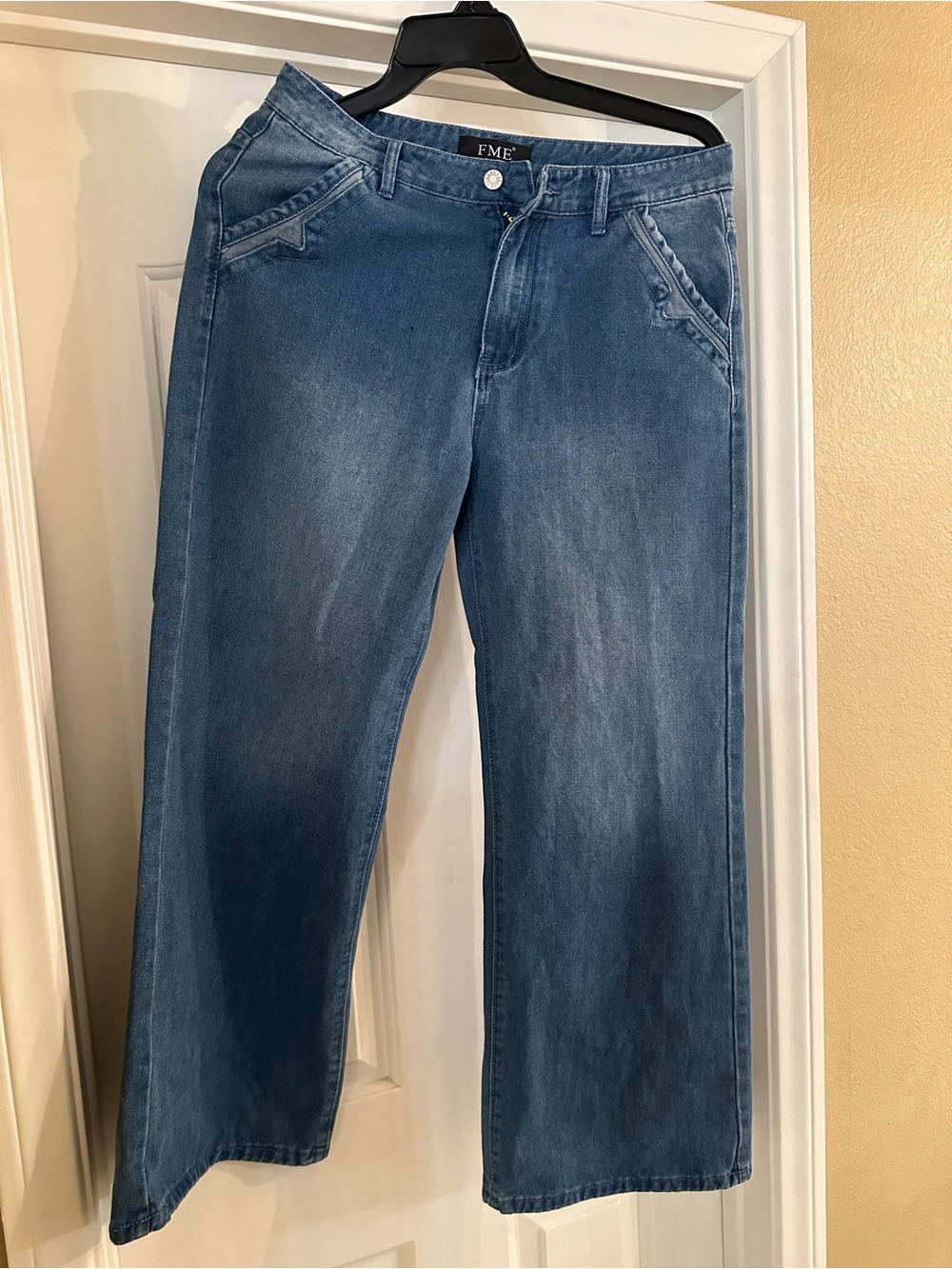 Blue Wide-Leg Women's Jeans